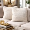 Faux-Fell-Creme-Kissen | Luxus-Creme-Fellkissen | Premium-Kissen