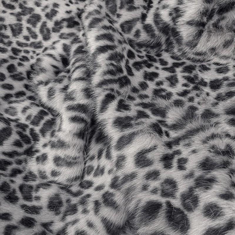 Grey Leopard Faux Fur Cushions | Animal Print Fur Pillows | Cushion Covers