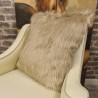 Kamelhaar-Kissen | Beige Kunstfell-Kissen | Luxus Beige Kissen