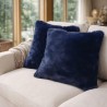 Richmond Marinebont Kussens | Marine Faux Fur Kussens | Blauwe Kussen