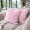 Bubble-gum Faux Fur Kussen | Roze Faux Fur Kussens | Roze Fluffy Kussen