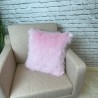 Bubblegum-Kunstfellkissen | Rosa Kunstfellkissen | Rosa Flauschkissen