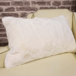 Richmond Cream Rectangular Fur Cushions | Rectangular Faux Fur Cushions |