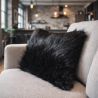 Black Bear Rectangular Cushions | Rectangular Faux Fur Cushions