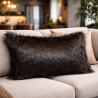 Brown Bear Rectangular Cushion | Brown Rectangular Faux Fur Cushions