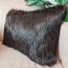 Brown Bear Rectangular Cushion | Brown Rectangular Faux Fur Cushions