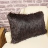 Brown Bear Rectangular Cushion | Brown Rectangular Faux Fur Cushions
