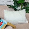 Deluxe Polar Rectangular Cushions | White Rectangular Faux Fur Cushion