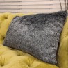 Badger Rectangular Fur Cushion | Rectangular Grey Faux Fur Cushions