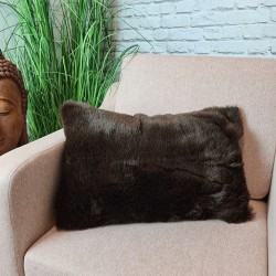 Bison Rechthoekige Faux Fur Kussens | Rechthoekige Bruine Fur Kussens