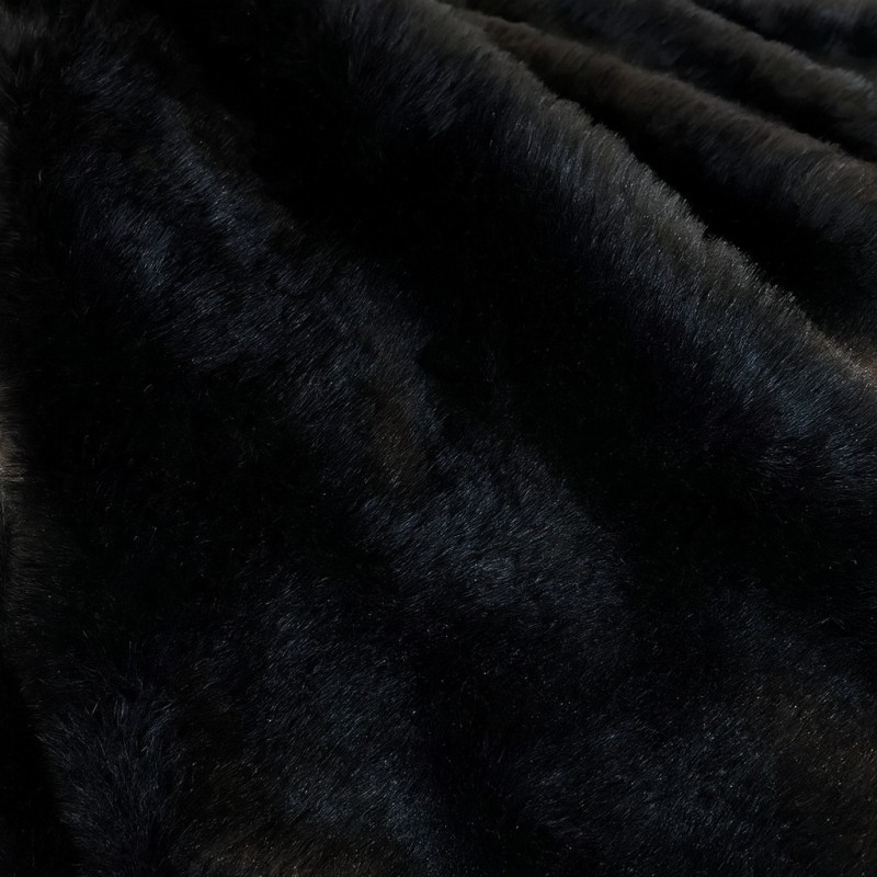 Black Panther Rectangular Fur Cushions | Rectangular Black Fur Pillows