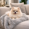 Luxe Namaakbont Honden Dekens | Ash Namaakbont Honden Deken | Grijze Deken