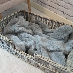 Luxuriöse Kunstfell-Hundedecken | Asche Kunstfell-Hundedecke | Graue Decke
