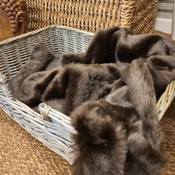 Luxus-Hunde-Decke aus Kunstpelz | Bison-Kunstpelz-Hunde-Decke | Braune Pelzdecke