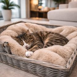Couverture pour animaux en fausse fourrure Richmond Almond | Couvertures pour chiens et chats en fausse fourrure beige |