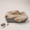 Coperta per animali domestici in finta pelliccia di mandorla di Richmond | Coperte per cani e gatti in finta pelliccia beige |