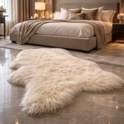 Tapis en Peau de Mouton Islandais Blanc Ivoire | Tapis en Peau de Mouton Naturelle