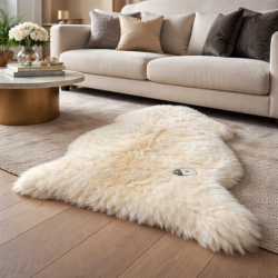 Natural Sheepskin Rug | Pure Wool Rugs | Cream Sheepskin Wool Rug
