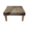 Tabouret Carré en Peau de Vache de Taille Moyenne | Tabouret Carré Beige Mottled