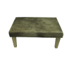 Großer beige/gold marmorierter Kuhfell-Fußhocker | Echter Kuhfell-Ottomane