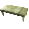 Extra großer beige Kuhfell-Fußhocker | Extra großer Kuhfell-Fußstütze