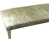 Extra großer beige Kuhfell-Fußhocker | Extra großer Kuhfell-Fußstütze