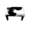Tabouret en Peau de Vache Noir et Blanc Petit | Petit Tabouret en Peau de Vache