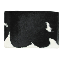 Tabouret en Peau de Vache Noir et Blanc Petit | Petit Tabouret en Peau de Vache