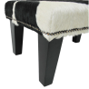 Tabouret en Peau de Vache Noir et Blanc Petit | Petit Tabouret en Peau de Vache
