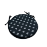 Coussin de Siège Rond Bistro Abeille Argentée | Coussin de Chaise Circulaire Abeille Argentée