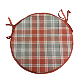 Cuscini per sedie rotondi Highland Check Autumn | Cuscini rotondi per sedie in tartan