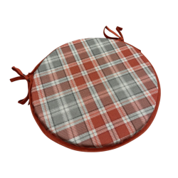 Cuscini per sedie rotondi Highland Check Autumn | Cuscini rotondi per sedie in tartan