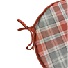 Coussins de siège de bistrot ronds à carreaux Highland pour l'automne | Coussins de chaise ronds en tartan