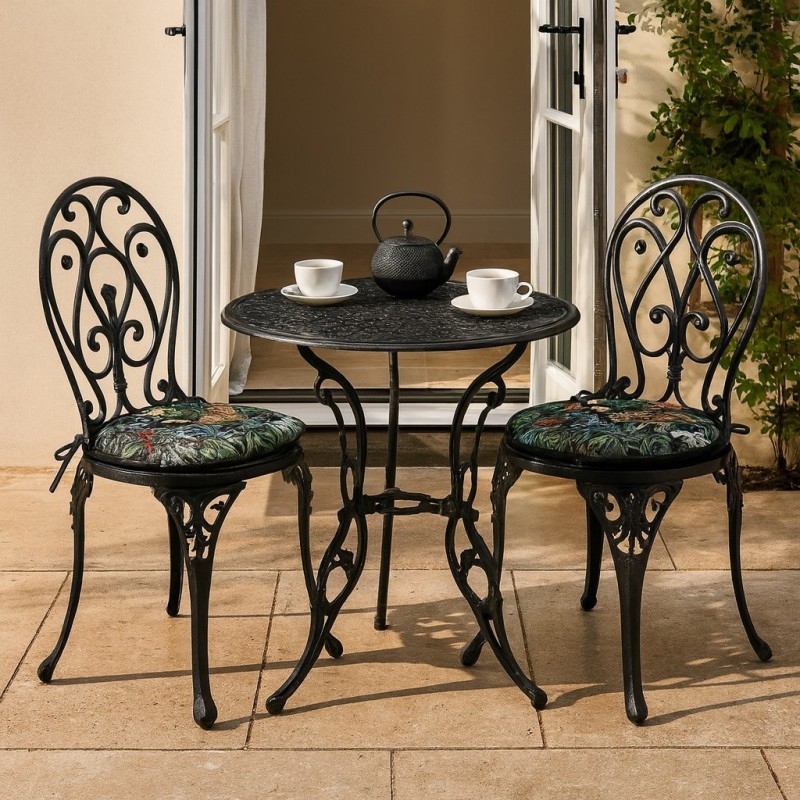 Cuscini per sedie rotondi Bistro Nero Tapestry Rainforest | Cuscini circolari per sedie
