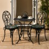 Coussin de Chaise Rond Bistro Noir Tapisserie Forêt Tropicale | Coussins de Chaise Circulaires