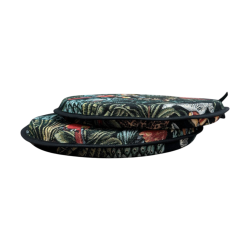 Coussin de Chaise Rond Bistro Noir Tapisserie Forêt Tropicale | Coussins de Chaise Circulaires