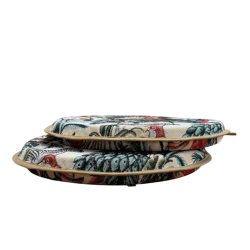 Coussin de Siège Rond Bistro Tapisserie Forêt Tropicale Naturelle | Coussins de Chaise Ronds