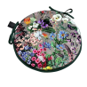 Luxe Fluwelen Bloemen Ronde Stoelkussens | Circulaire Fluwelen Stoelkussens