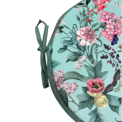 Coussins de siège ronds en velours Tranquillité | Coussins de chaise ronds en velours