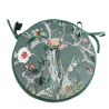 Velvet Chinoiserie Round Bistro Seat Pads | Round Velvet Chair Pads