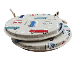 Coussins de siège bistro ronds classiques pour camping-car | Coussins de chaise circulaires modernes