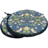 Coussin de siège rond Bistro Strawberry Thief Navy | Coussins de chaise bistro ronds