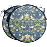 Runder Bistro-Sitzpolster Strawberry Thief Navy | Runde Bistro-Stuhlkissen