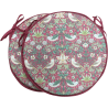 Runder Bistro-Sitzpolster Strawberry Thief Crimson | Rote Bistro-Stuhlkissen