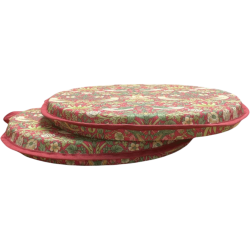 Cuscino per Sedia Bistro Rotondo Strawberry Thief Crimson | Cuscini per Sedia Bistro Rossi