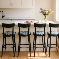 Cuscini per sedie Bistro rotondi Willow Bough Ebony Tapestry | Cuscini per sedie Bistro