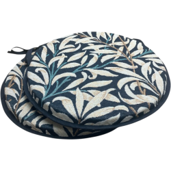 Coussin de Chaise Bistro Willow Bough Ébène Tapisserie | Coussin de Chaise Bistro