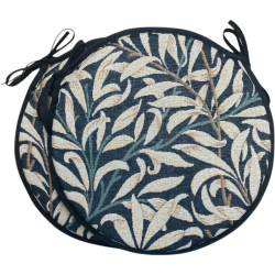 Ronde Bistro Willow Bough Ebony Tapestry Stoelkussens | Bistro Stoelkussens