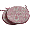 Cuscini per sedie Bistro rotondi Snakeshead Crimson | Cuscini per sedie Bistro con motivo