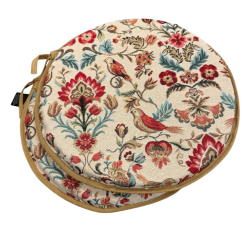 Runde Bistro William Original Tapisserie Sitzkissen | Runde Sitzkissen |